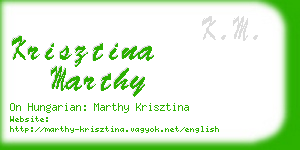 krisztina marthy business card